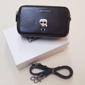 Black Leather Crossbody Bag