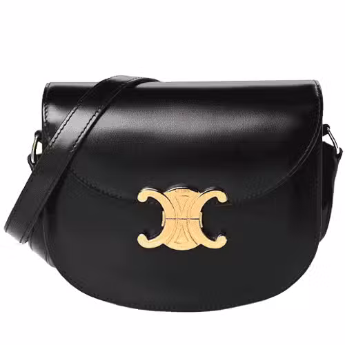Celine Reps Shiny Calfskin Teen Besace Black