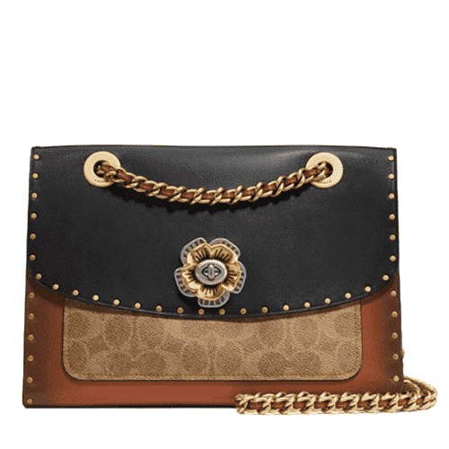 Coach Reps Parker With Rivets And Snakeskin