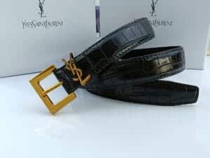 Ledergürtel mit Krokoprägung