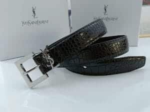 Ledergürtel mit Krokoprägung