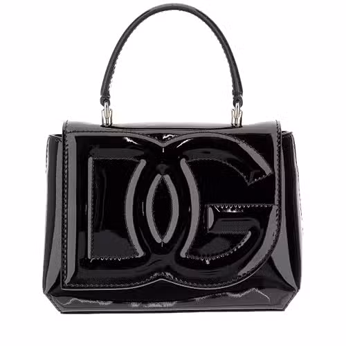 DG Reps Logo Top Handle Bag In Patent Leather