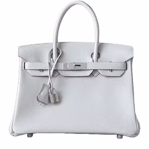 Hermes Reps Birkin 30 White Palladium