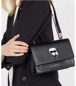 Mini Black Leather Crossbody Bag