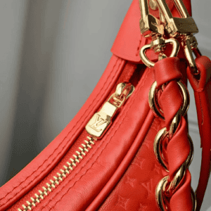 Red Calfskin Mini Embossed PM Crossbody Bag