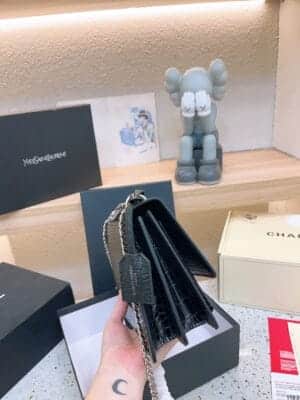 Sunset Bag With Crocodile Embossing