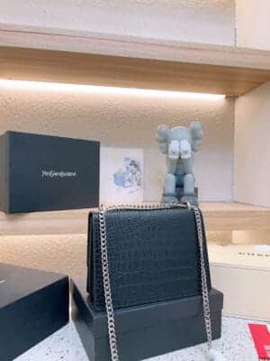 Sunset Bag With Crocodile Embossing