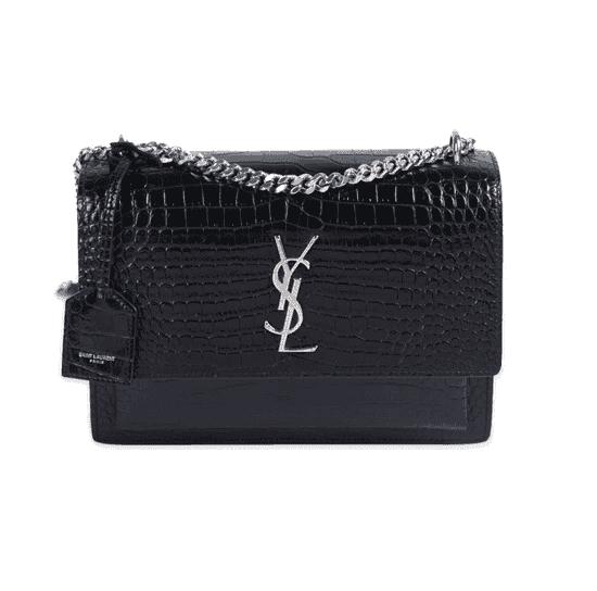 Sunset Bag With Crocodile Embossing