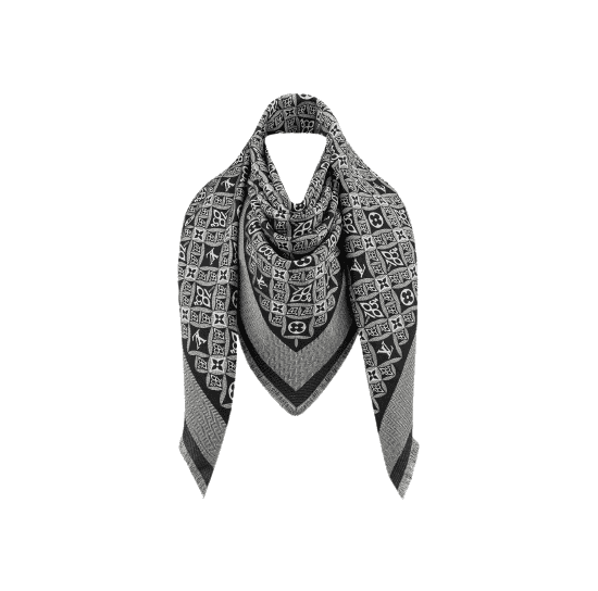 LV Reps Gray Wool Scarf