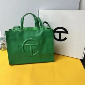 Yellow Shopping Bag - Light Green, 17cm x 12cm x 8cm
