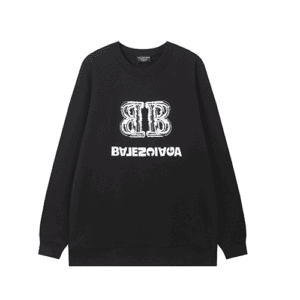 Black Balenciaga Replica Oversized Sweatshirt