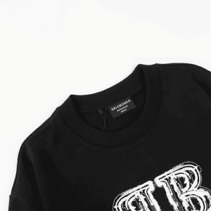 Black Balenciaga Replica Oversized Sweatshirt