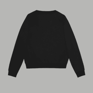 Black Fendi Replica Sweatshirt with Yellow Pocket