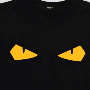 Black Fendi Yellow Eyes Sweatshirt Replica