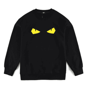 Black Fendi Yellow Eyes Sweatshirt Replica