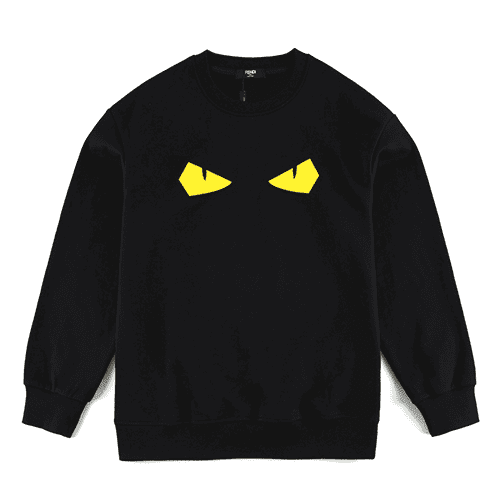 Black Fendi Yellow Eyes Sweatshirt Replica