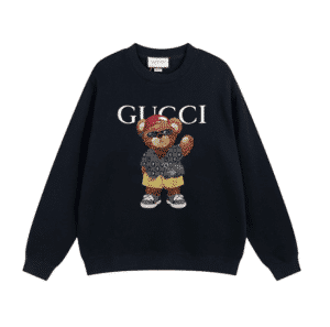 Black GC Replica Sweatshirt with Bear Logo