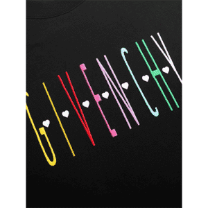 Black Givenchy Replica Sweatshirt with Rainbow Logo