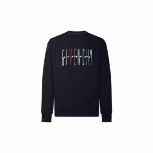 Black Givenchy Replica Sweatshirt with Rainbow Logo
