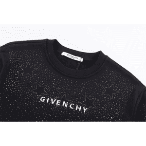 Black Givenchy Replica Sweatshirt with Star Sequins