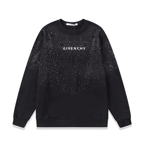 Black Givenchy Replica Sweatshirt with Star Sequins