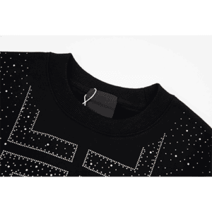 Black Givenchy Replica Sweatshirt with White Sequins