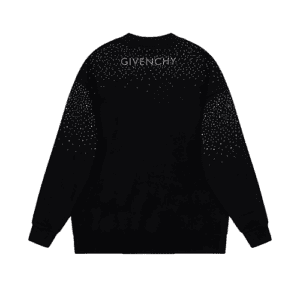 Black Givenchy Replica Sweatshirt with White Sequins
