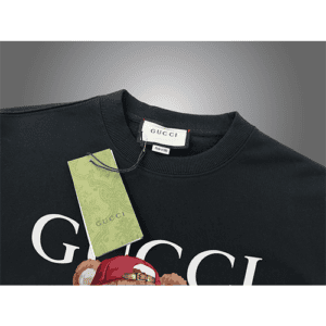 Black Gucci Replica Sweatshirt with Bear Logo