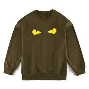 Brown Fendi Yellow Eyes Sweatshirt Replica