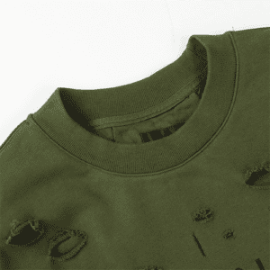 Green Givenchy Replica Destroyed Sweatshirt