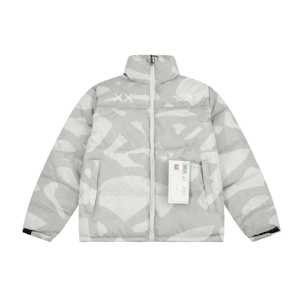 Kaws x The North Face Replica Retro 1996 Grey Nuptse Jacket