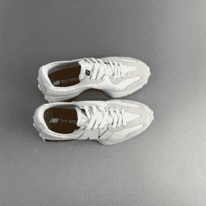 New Balance 327 White with Succulent Green