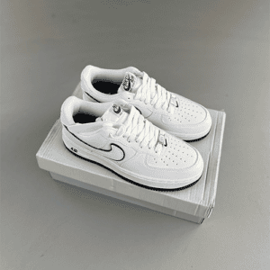 Nike Air Force 1 '07 Low White Black Outline Swoosh