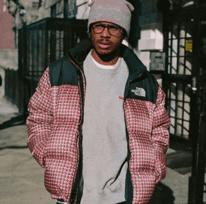 Supreme x The North Face Red Studded Nuptse Jacket