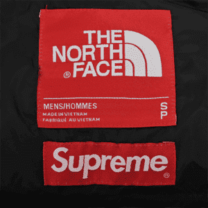Supreme x The North Face Red Studded Nuptse Jacket