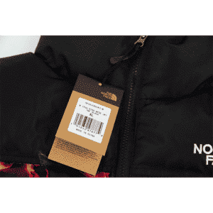 The North Face Replica Short Black Marbled Down Jacket