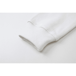 White Balenciaga Replica Sweatshirt with Green Logo