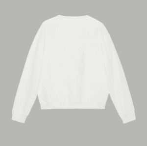 White Fendi Sweatshirt with Yellow Pocket
