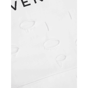 White Givenchy Replica Destroyed Hoodie