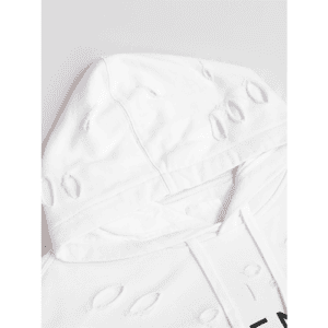 White Givenchy Replica Destroyed Hoodie