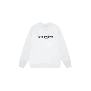White Givenchy Replica Sweatshirt with Black Logo