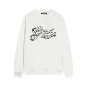 White Givenchy Replica Sweatshirt with Spiral Logo