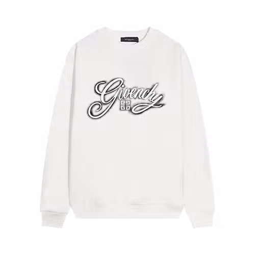 White Givenchy Replica Sweatshirt with Spiral Logo