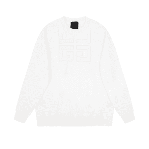 White Givenchy Replica Sweatshirt with White Sequins