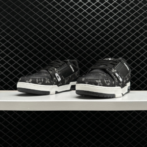 LV Reps Trainer Black Monogram Denim (2)