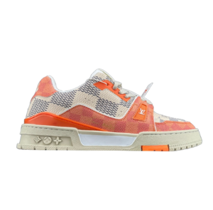 Lv Reps Damier White Orange Trainer Sneaker